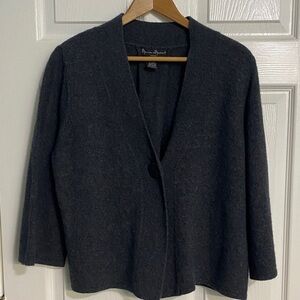 Mercer & Madison Charcoal Cardigan Petite Crop Sweater Size PXL